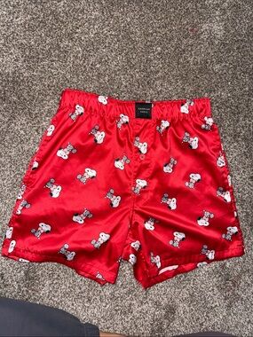 American Eagle Outfitters Red Snoopy Print Boxer Shorts